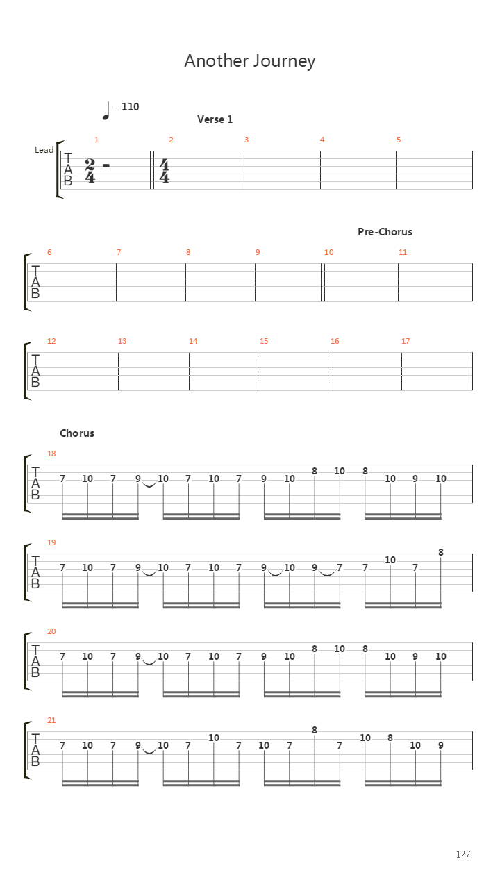 Another Journey吉他谱