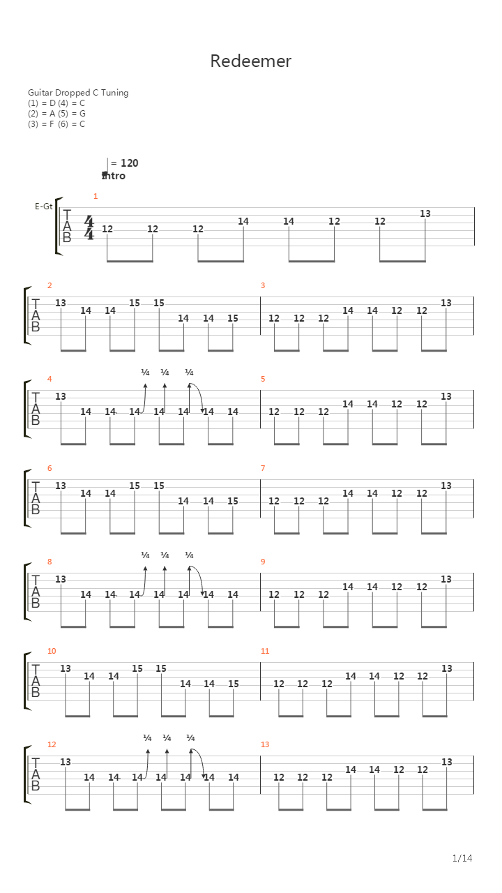 Redeemer吉他谱