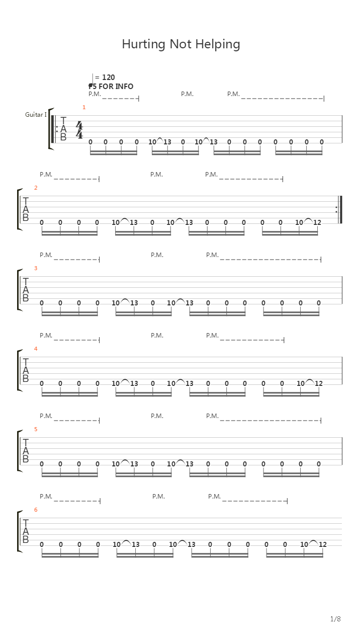 Hurting Not Helping吉他谱