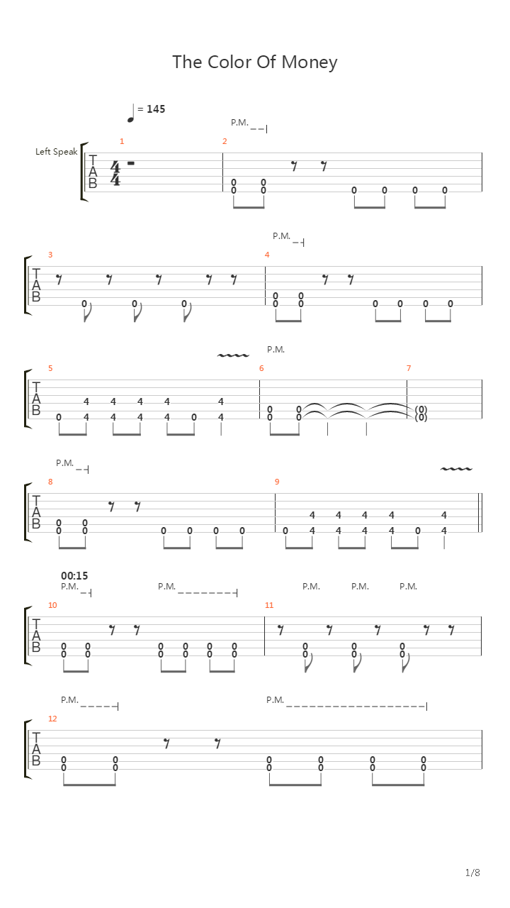 The Color Of Money吉他谱