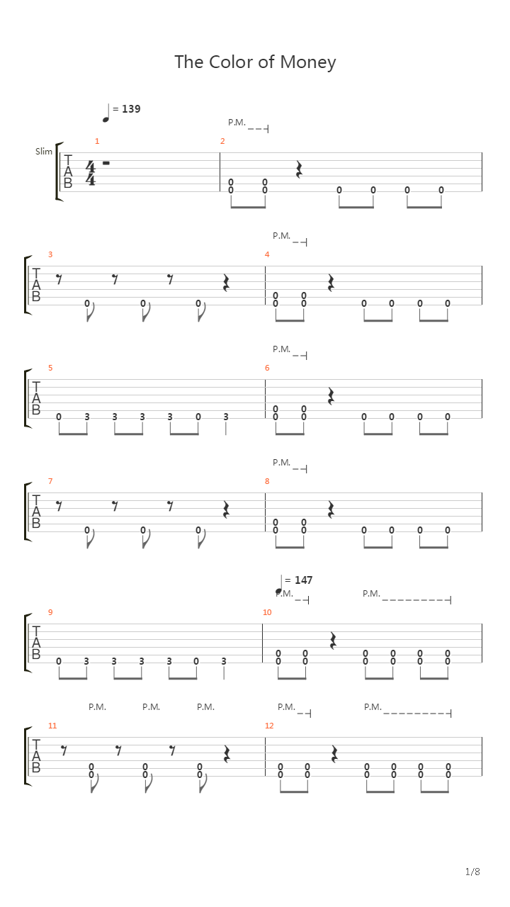 The Color Of Money吉他谱