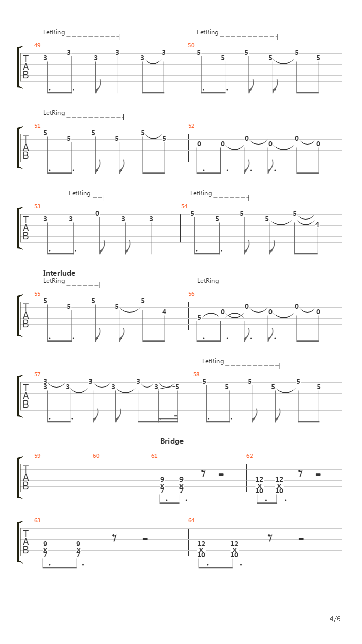 Chemicals Between Us吉他谱