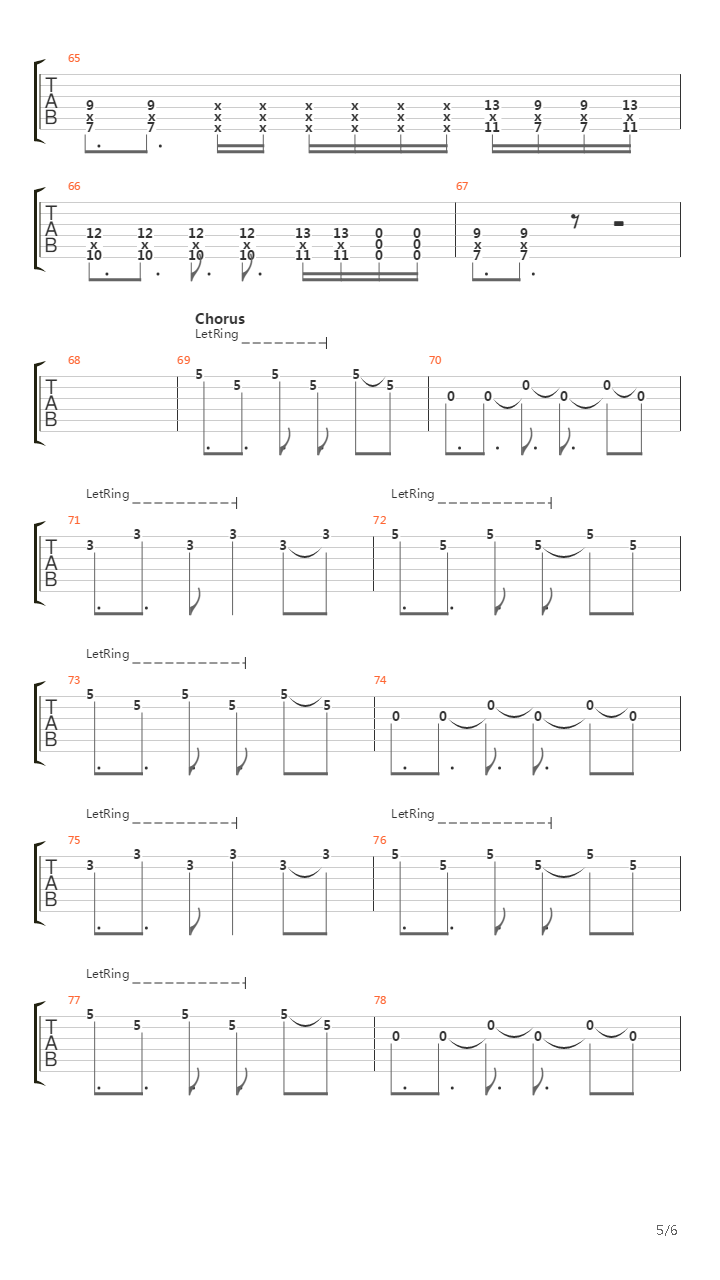 Chemicals Between Us吉他谱