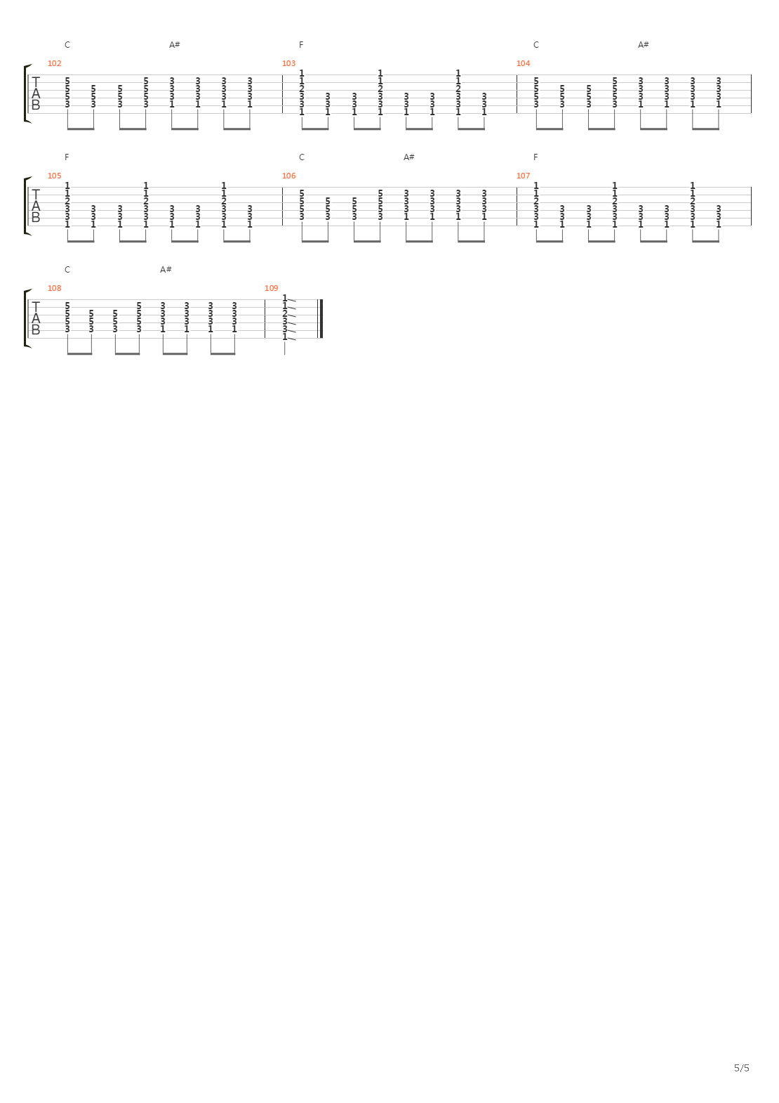 Glycerine吉他谱