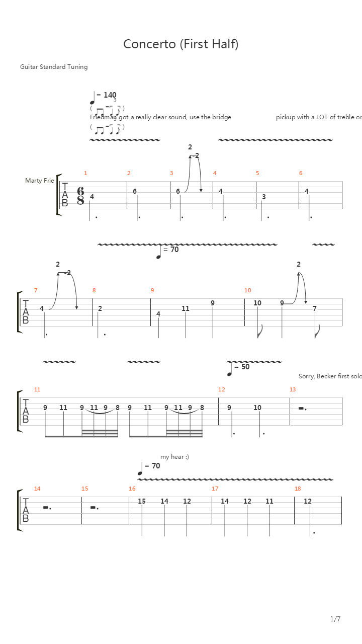 Concerto First Half吉他谱