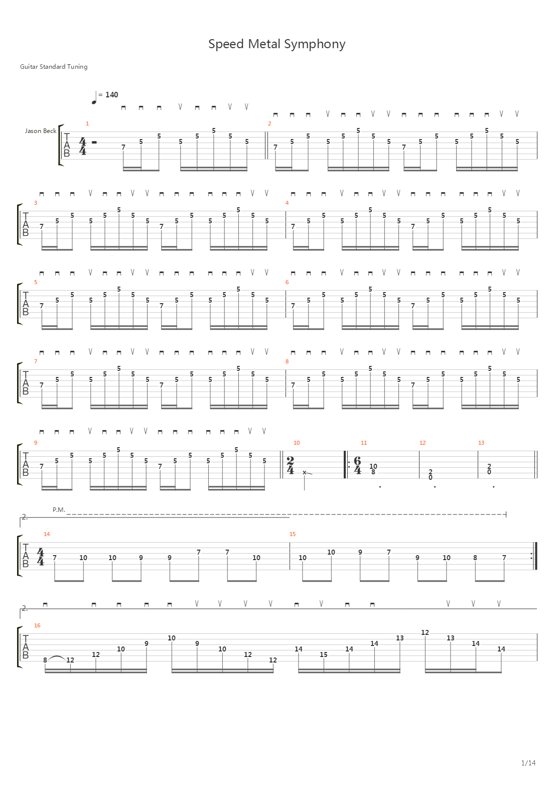 Speed Metal Symphony吉他谱
