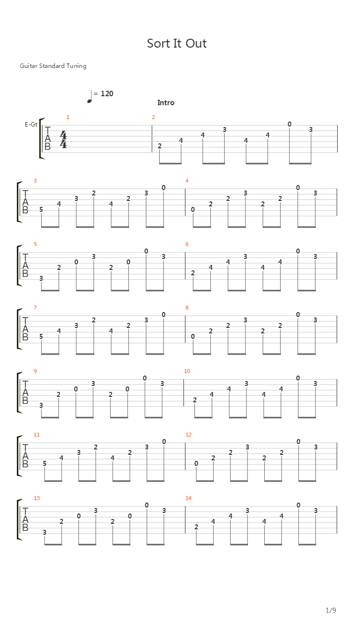 Sort It Out吉他谱