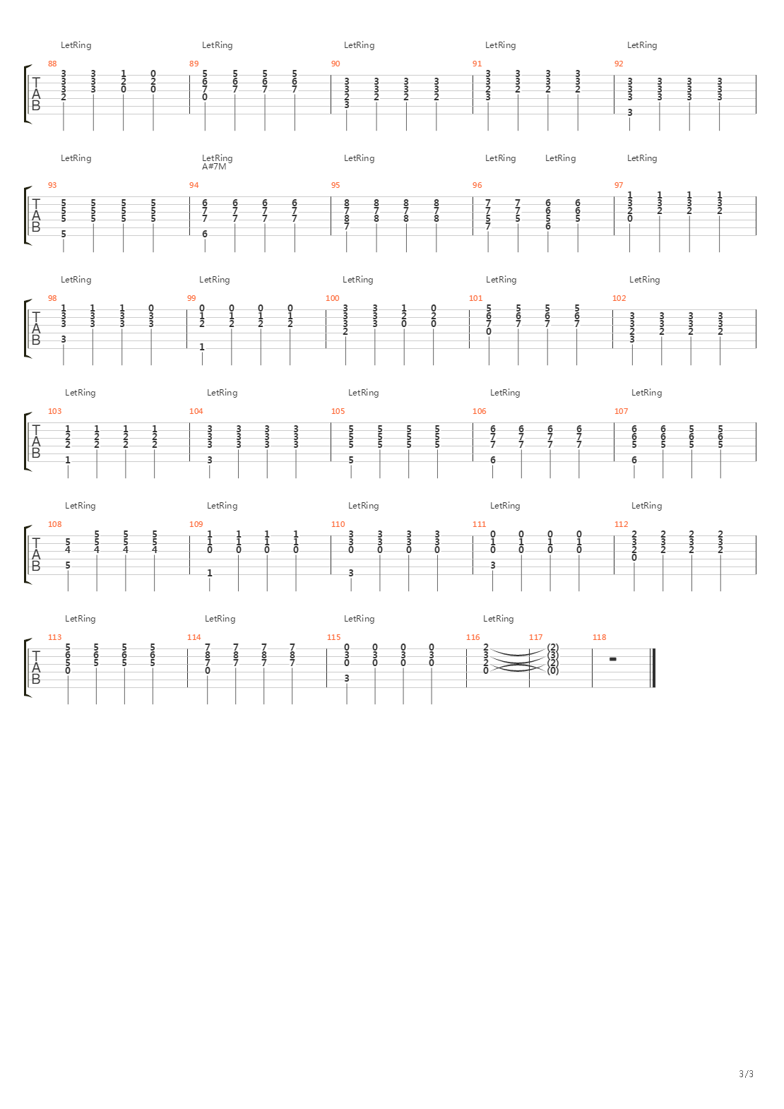 Ocano吉他谱