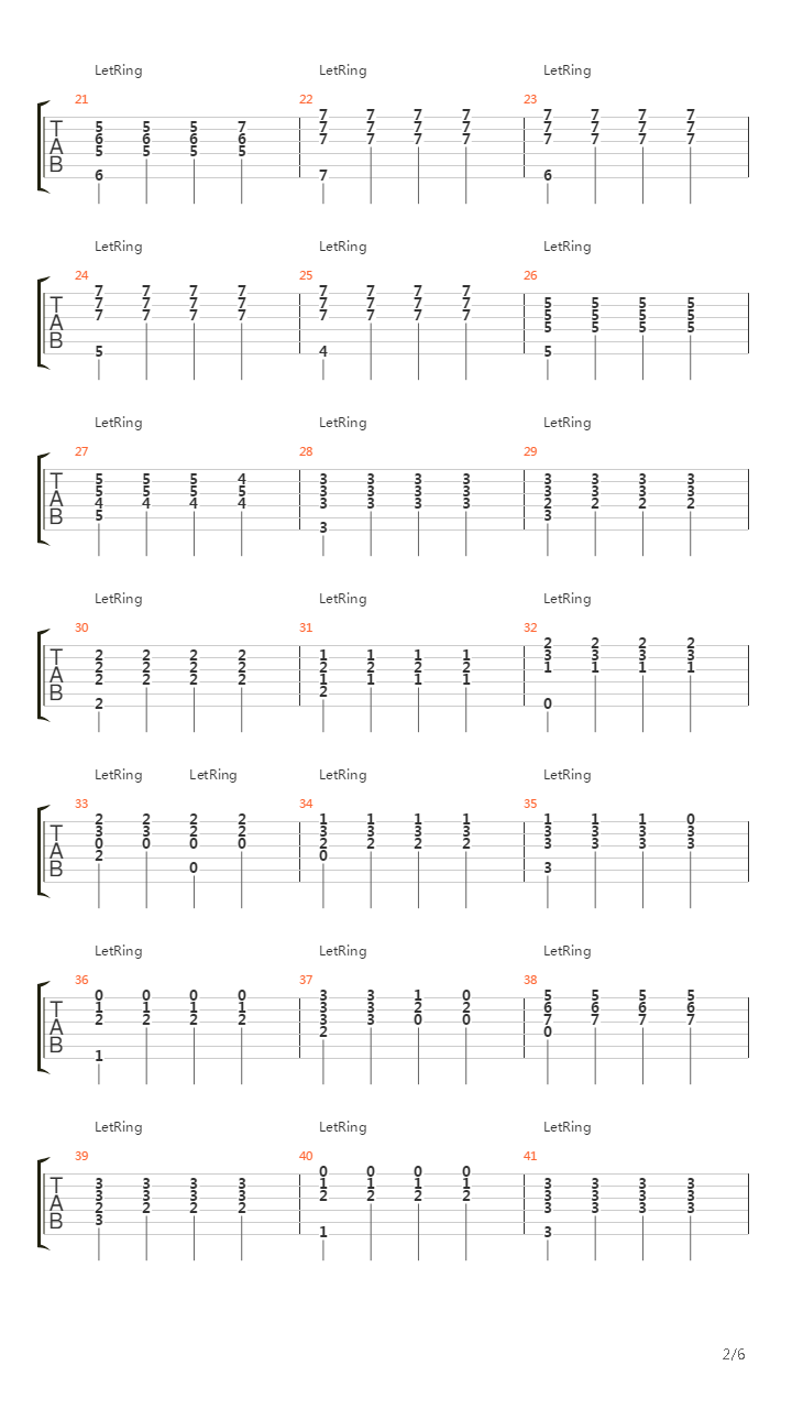Ocano吉他谱