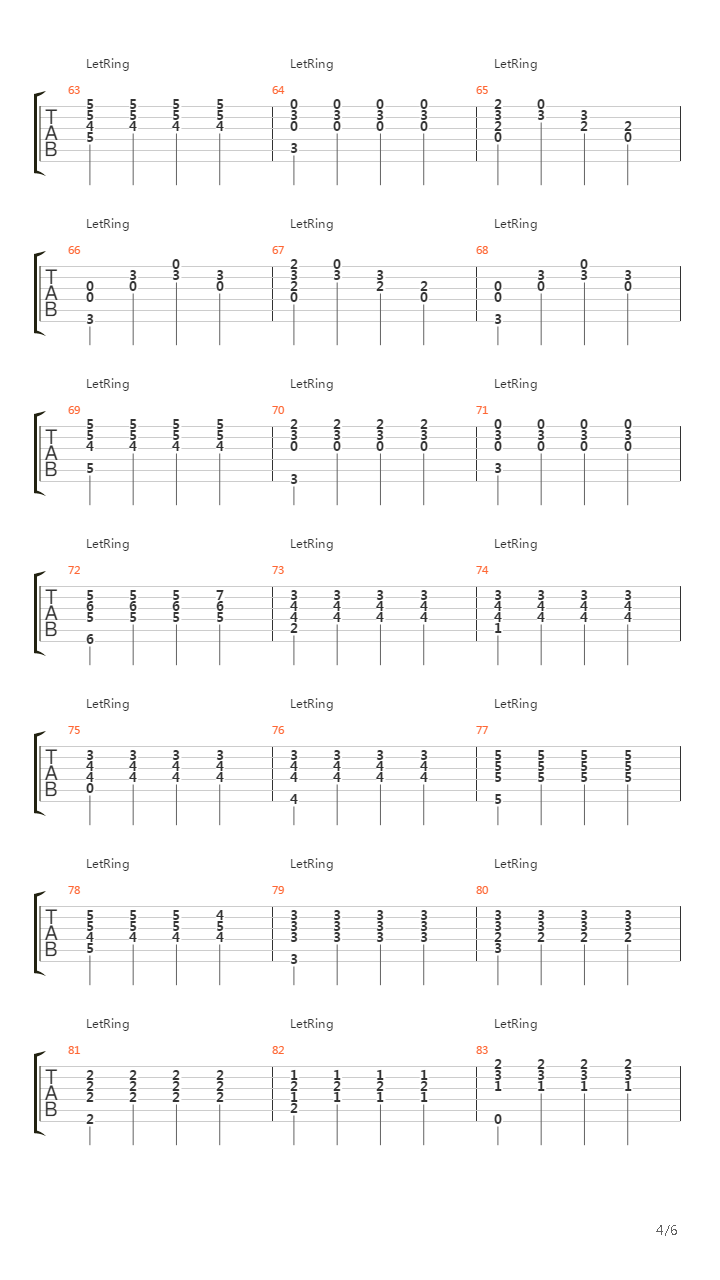 Ocano吉他谱