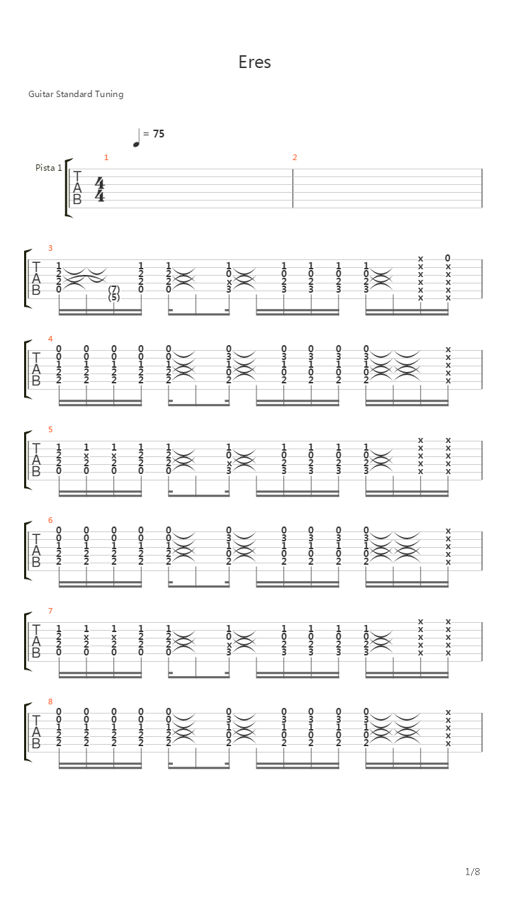 Eres吉他谱