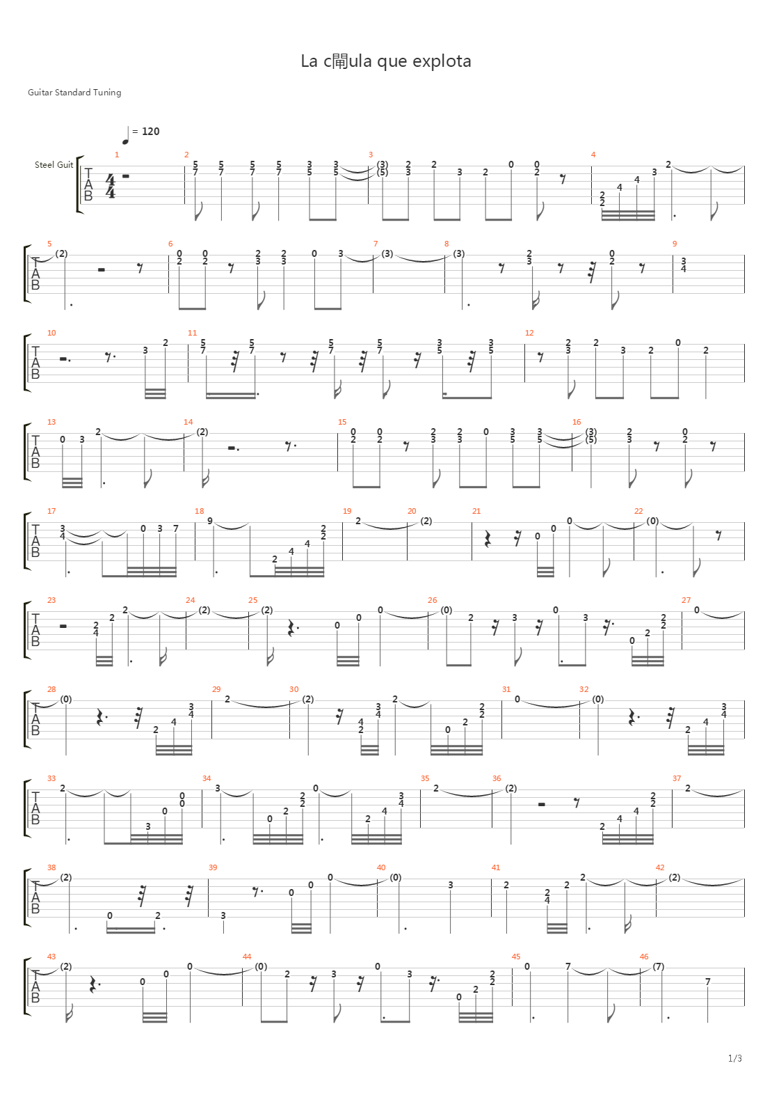 La Celula Que Explota吉他谱