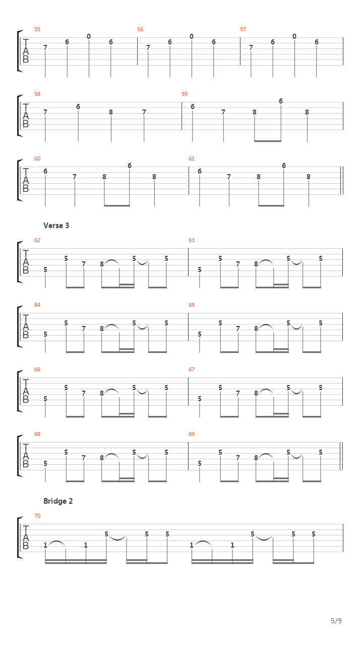 Tortuga吉他谱