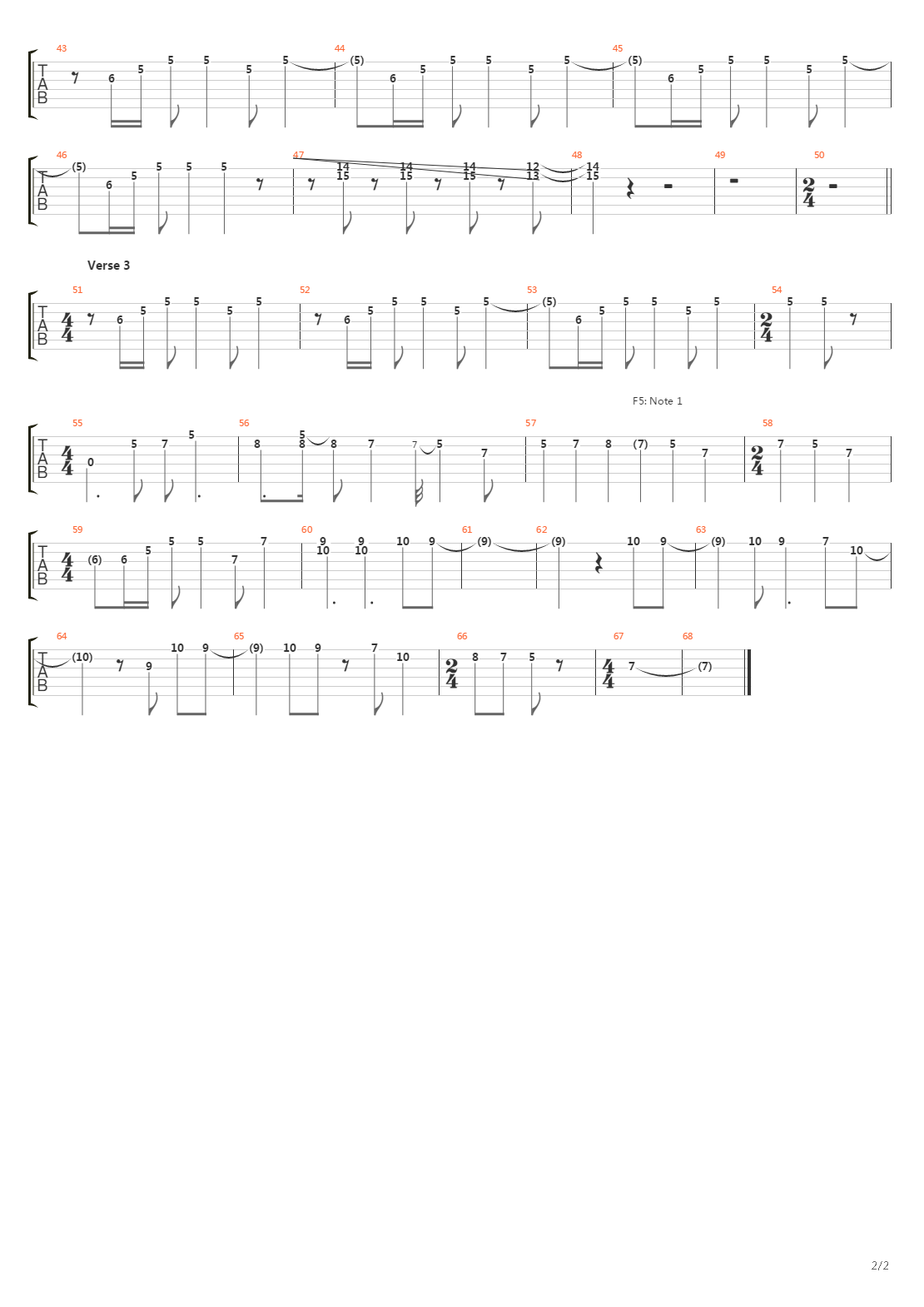 Comanche吉他谱