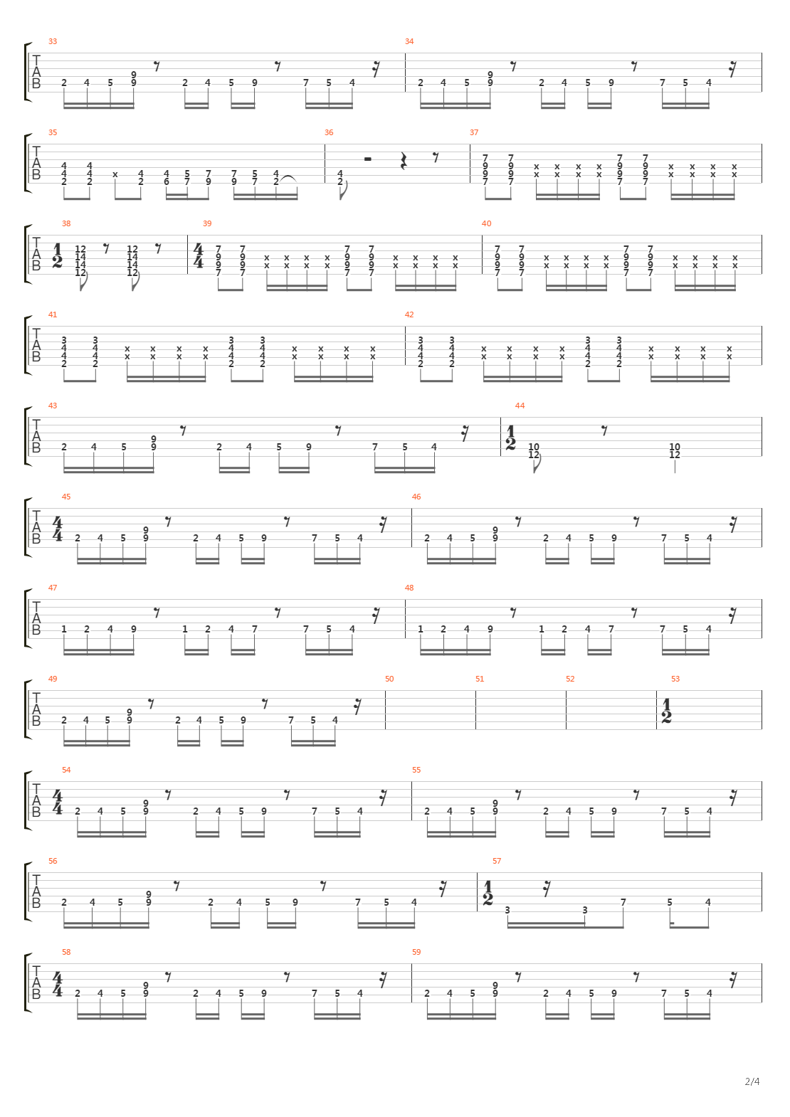 Long Line Of Cars吉他谱