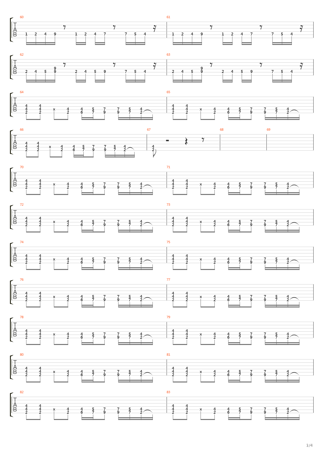 Long Line Of Cars吉他谱