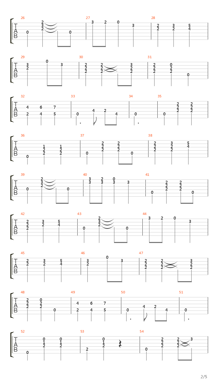 Sad Songs And Waltzes吉他谱