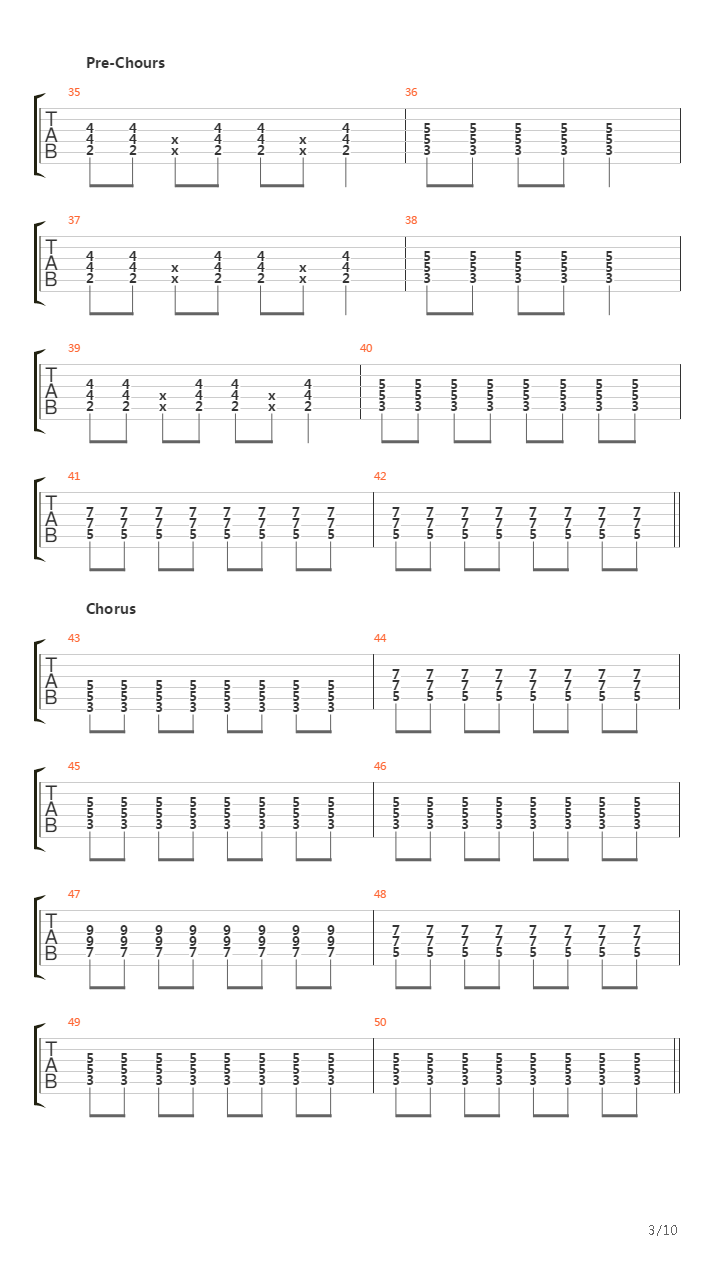 Pasan吉他谱