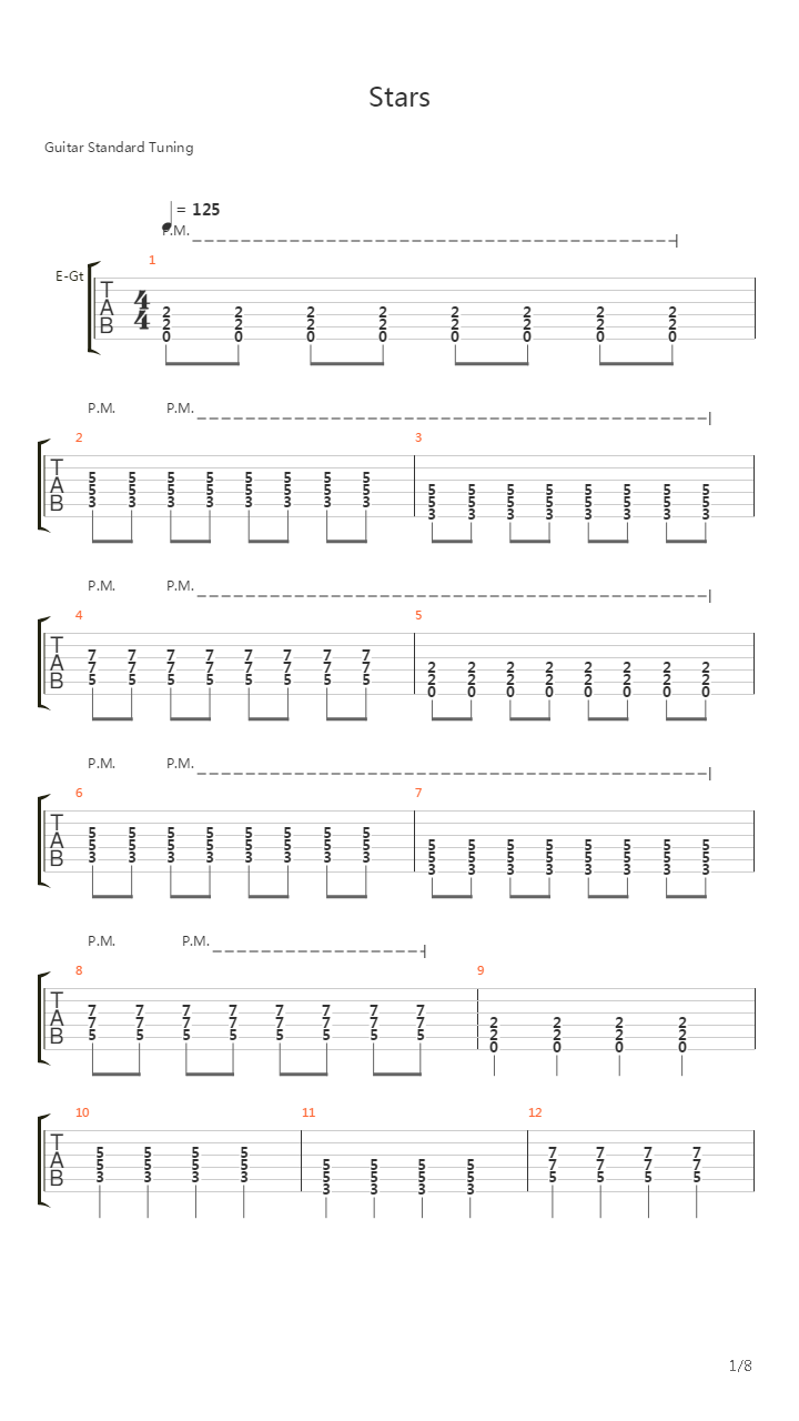 Stars吉他谱