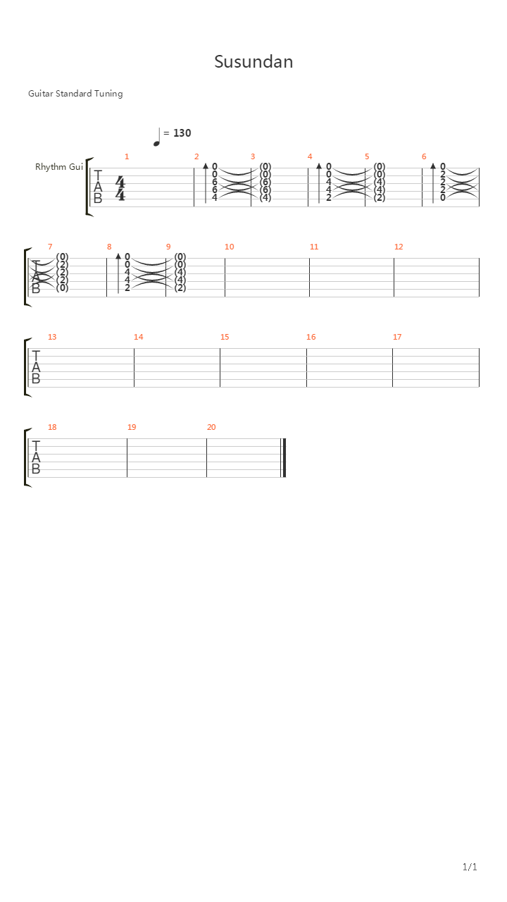 Susundan吉他谱
