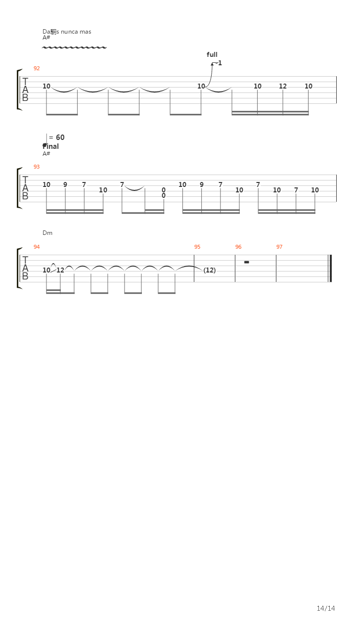 Daos吉他谱