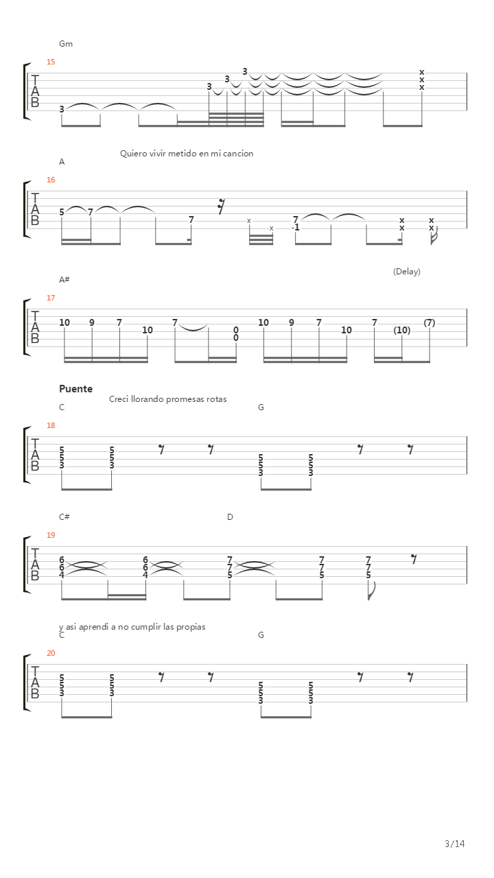 Daos吉他谱