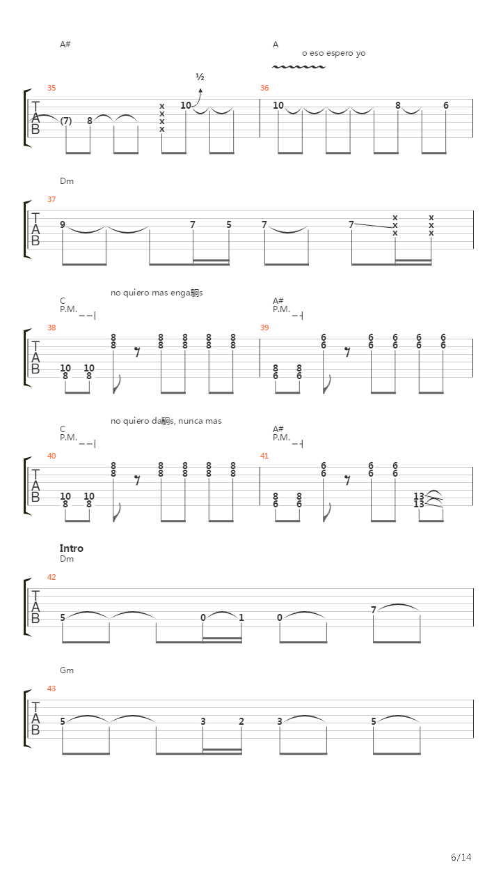 Daos吉他谱