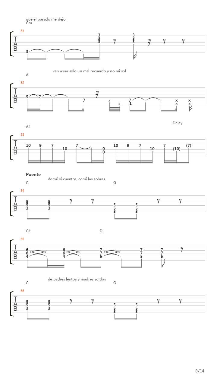 Daos吉他谱