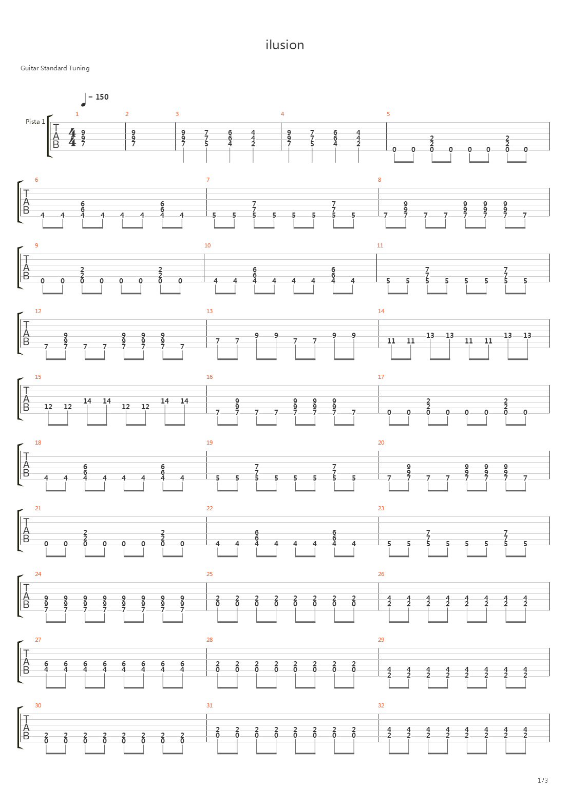 Ilusion吉他谱