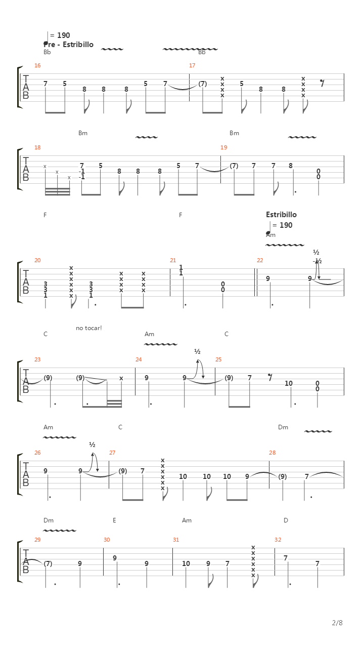 Parte Menor吉他谱