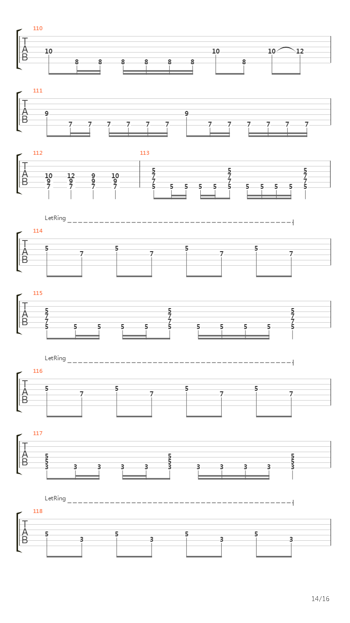 22 Teile吉他谱