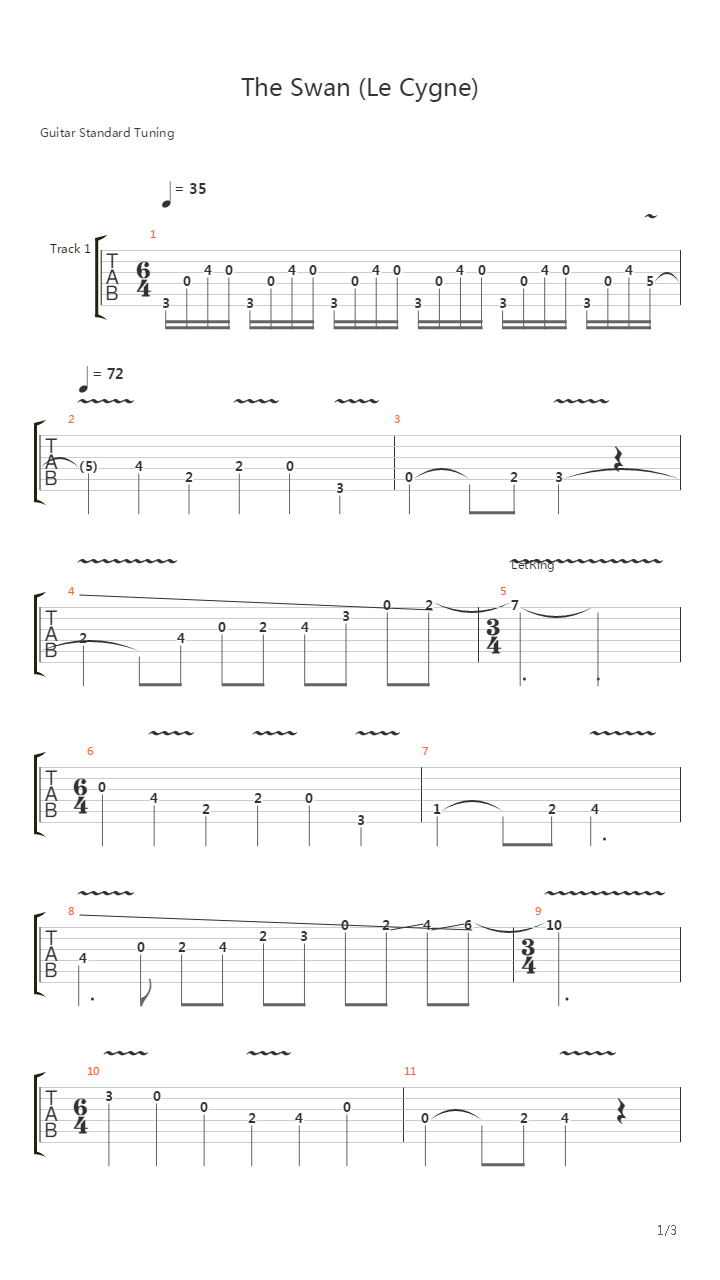 The Swan吉他谱