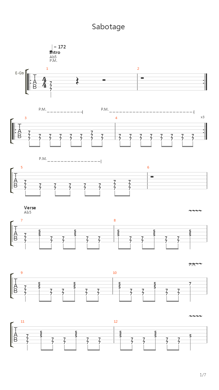 Sabotage吉他谱
