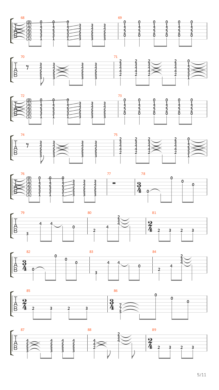 10 000 Horses吉他谱