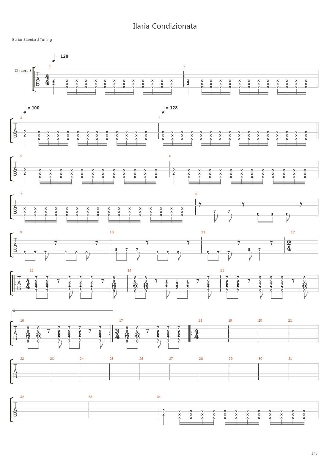 Ilaria Condizionata吉他谱