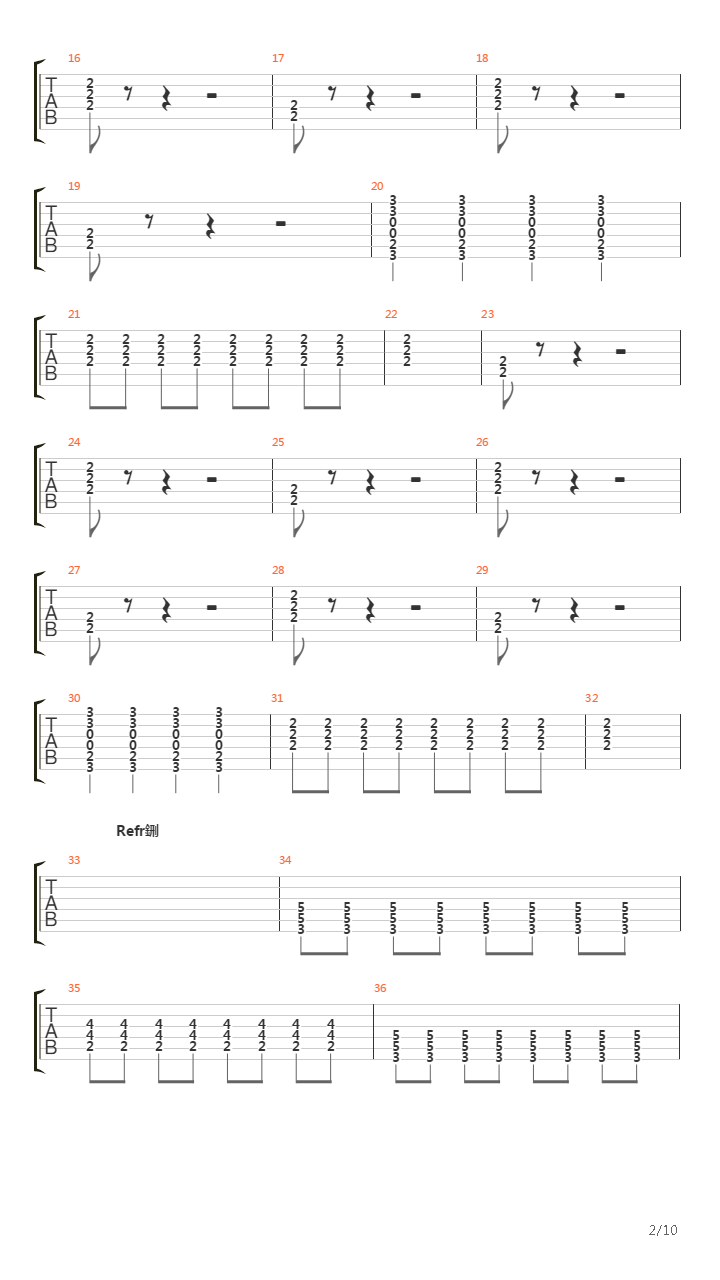 Quatro Vezes Voc吉他谱