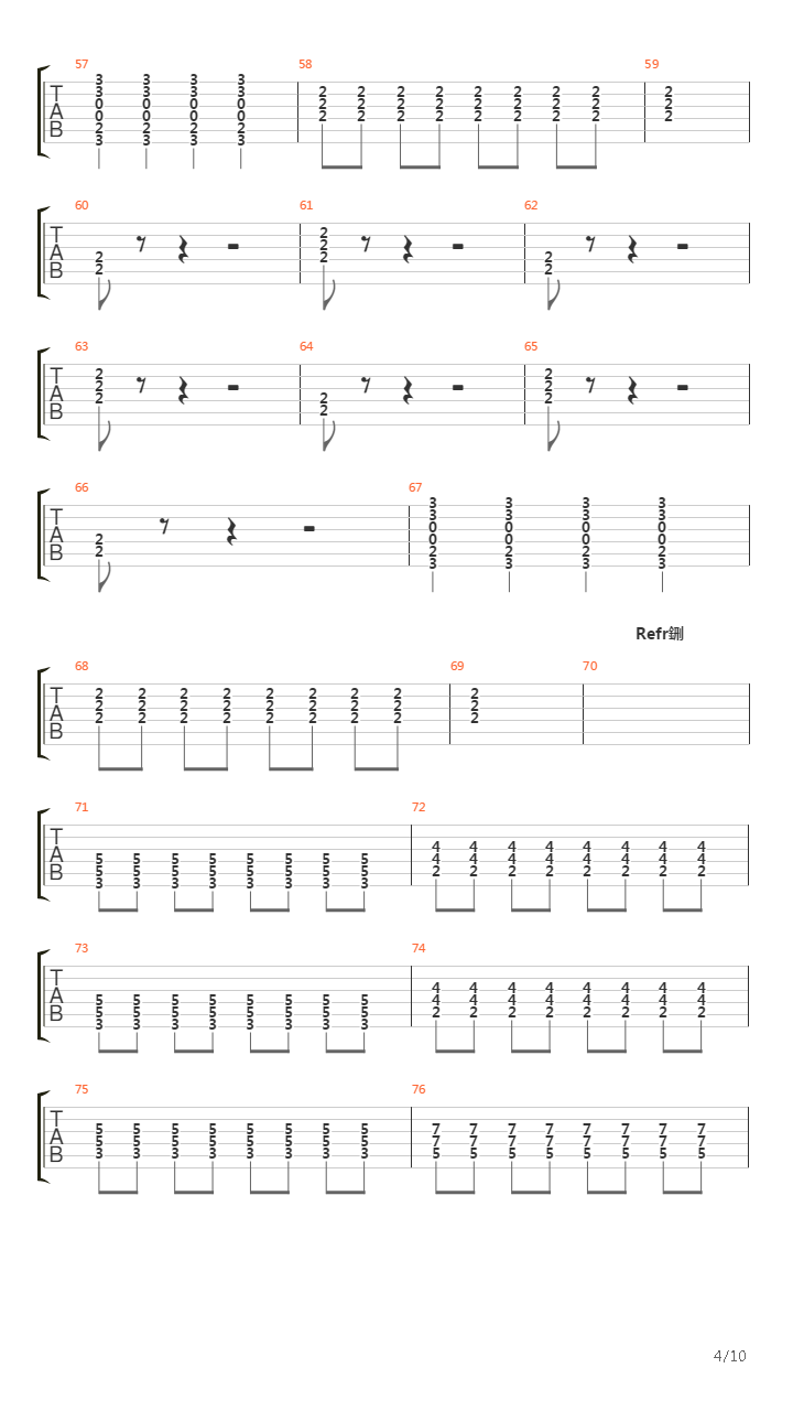 Quatro Vezes Voc吉他谱