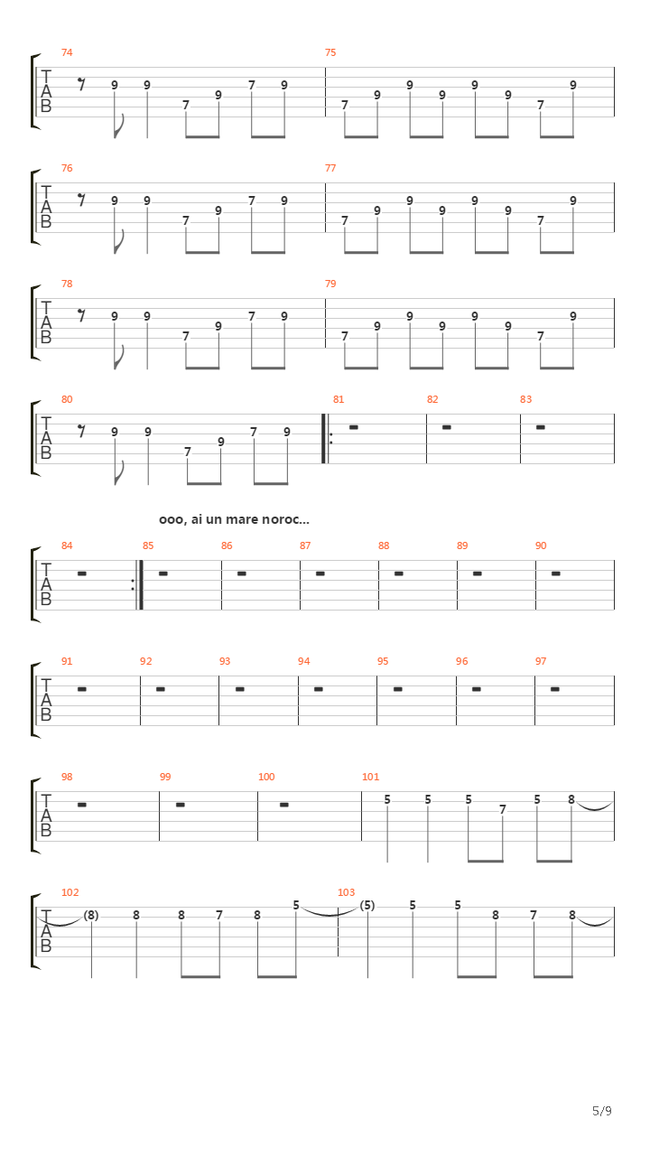 Ziua Vrajitoarelor吉他谱