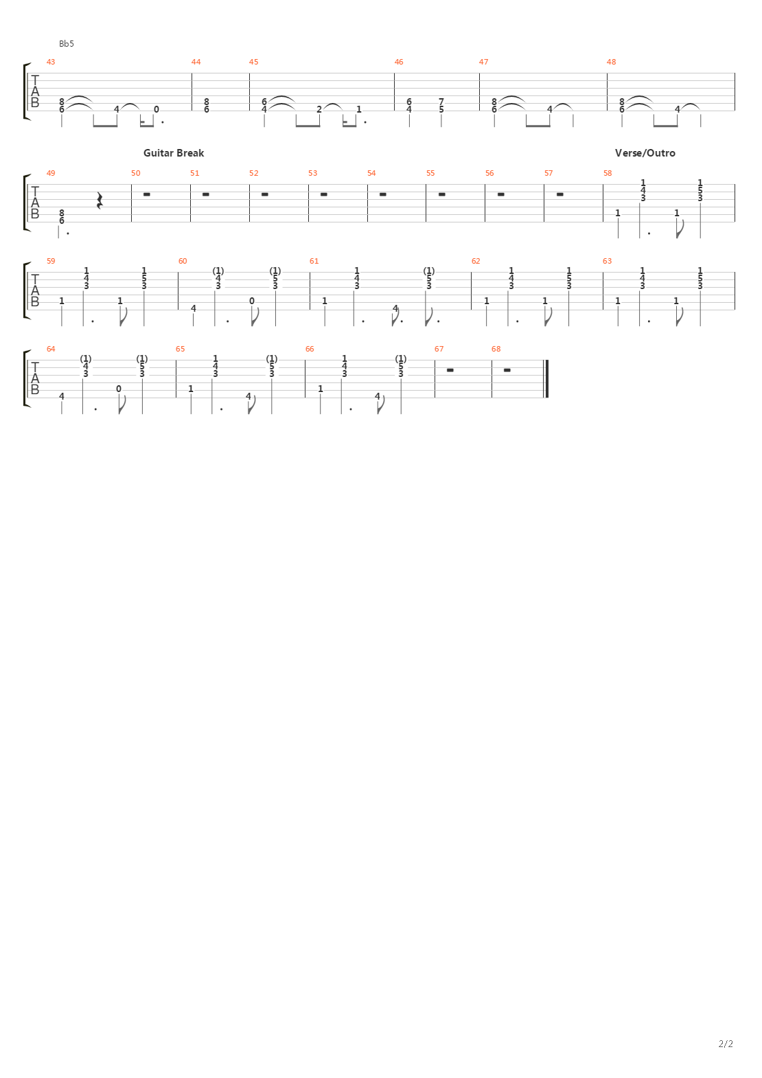 Lacuna吉他谱