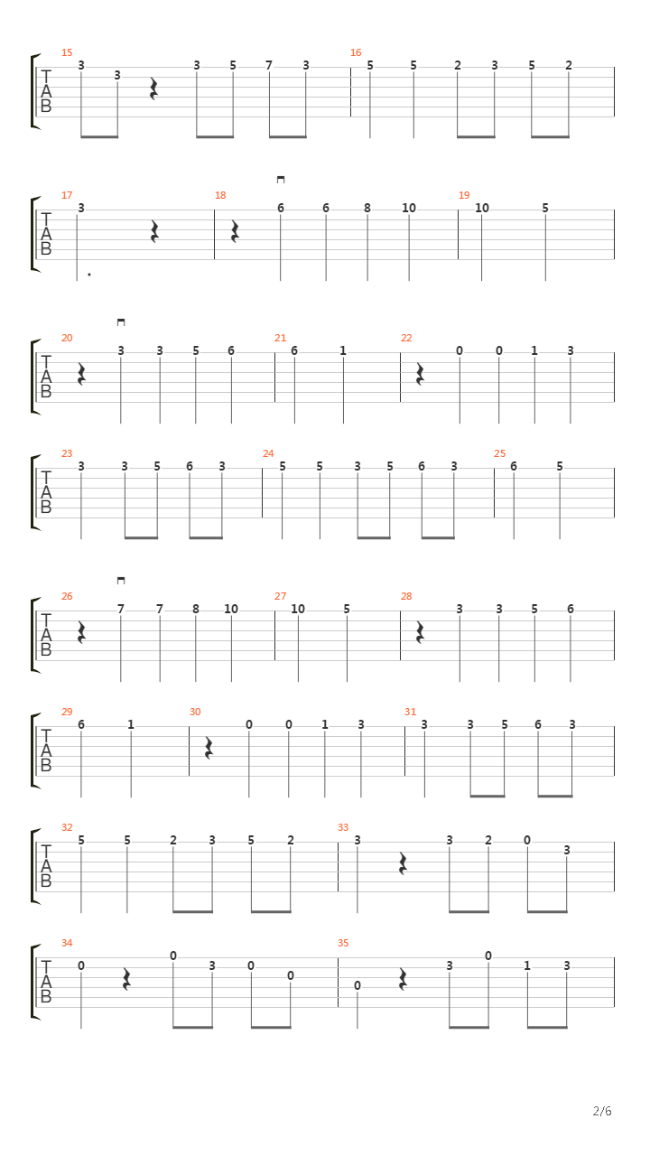 Tango吉他谱