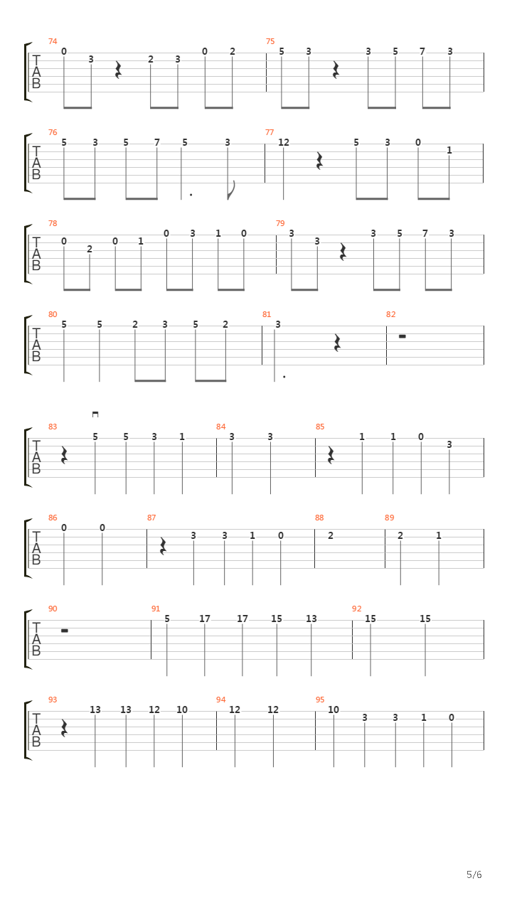 Tango吉他谱