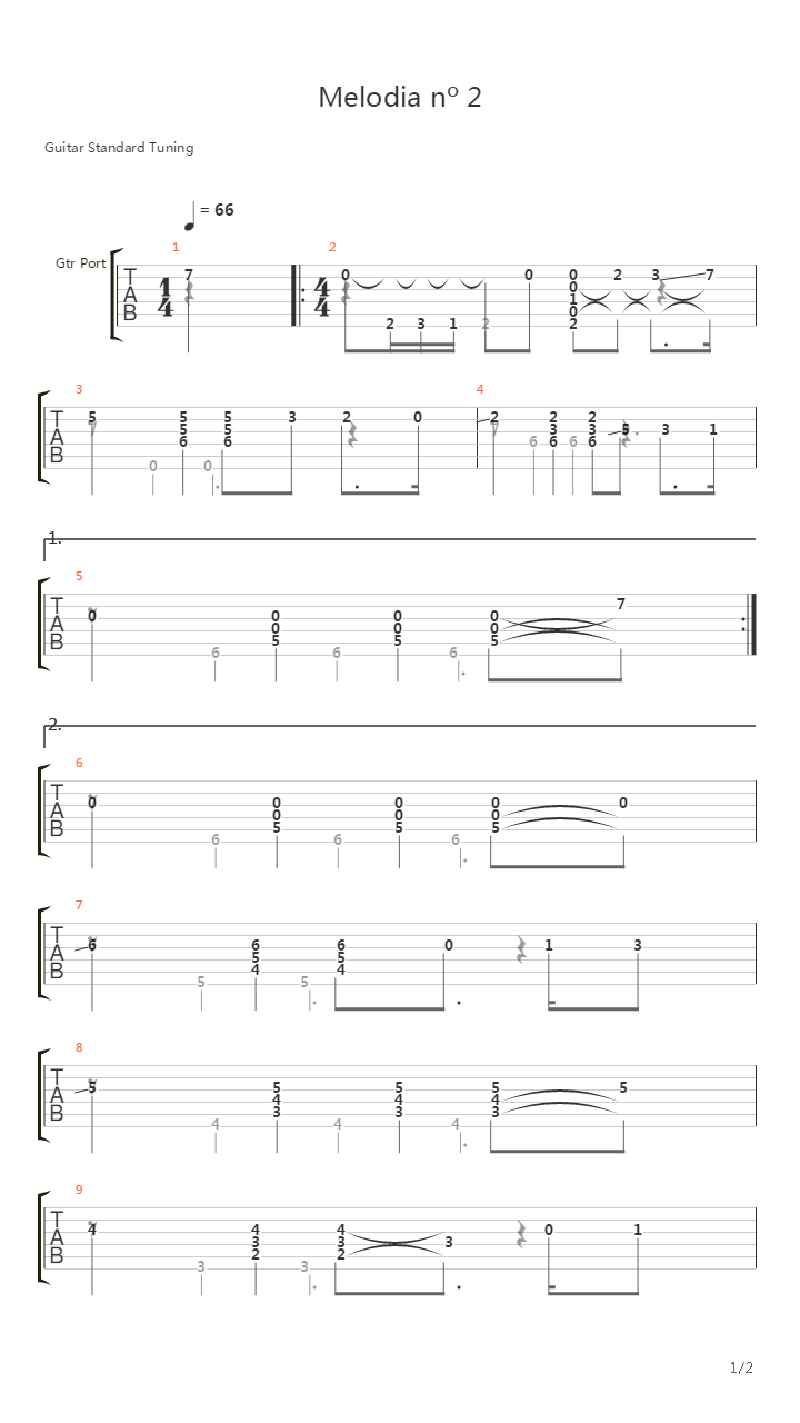 Melodia N 2吉他谱