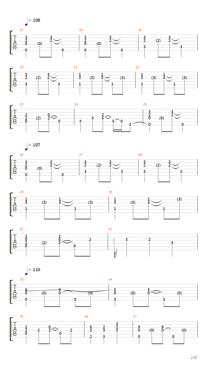 Moderato In Re Minore吉他谱