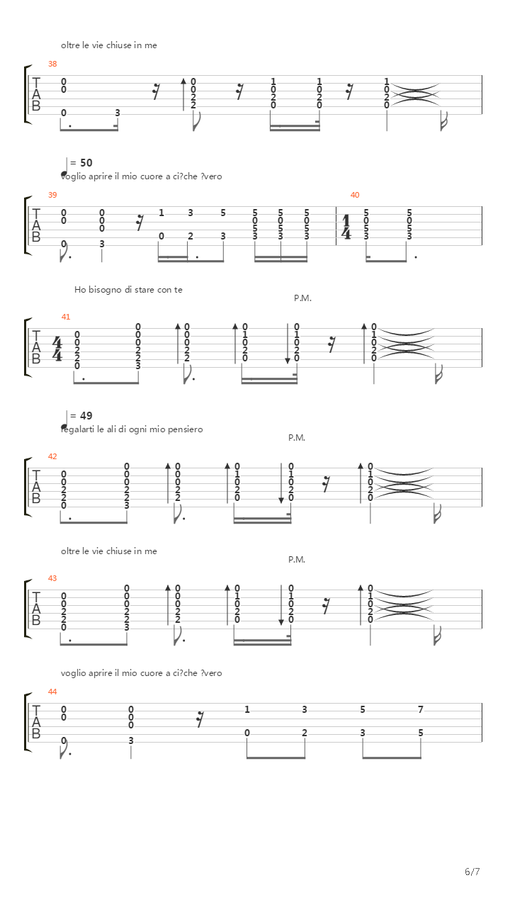 Quello Che Sento吉他谱