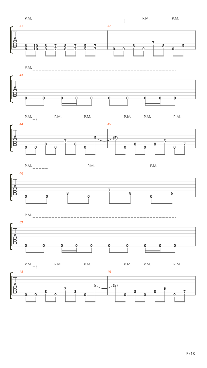 Answers In Mourning吉他谱