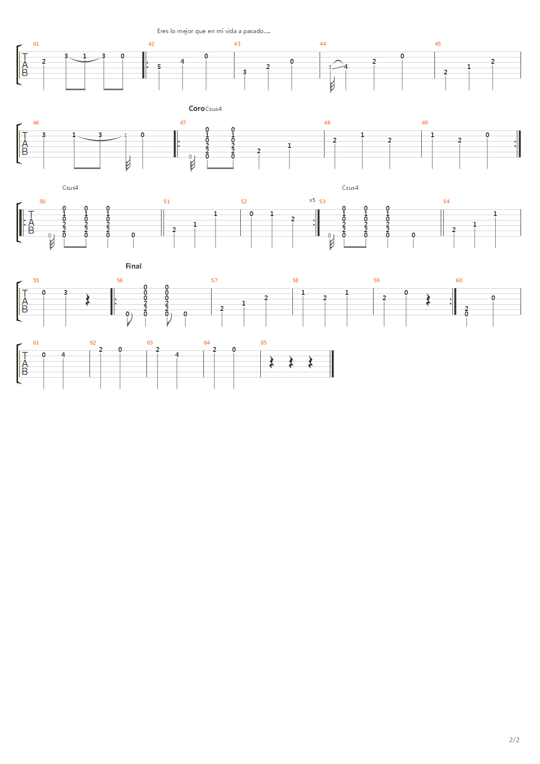 La Pelotona吉他谱