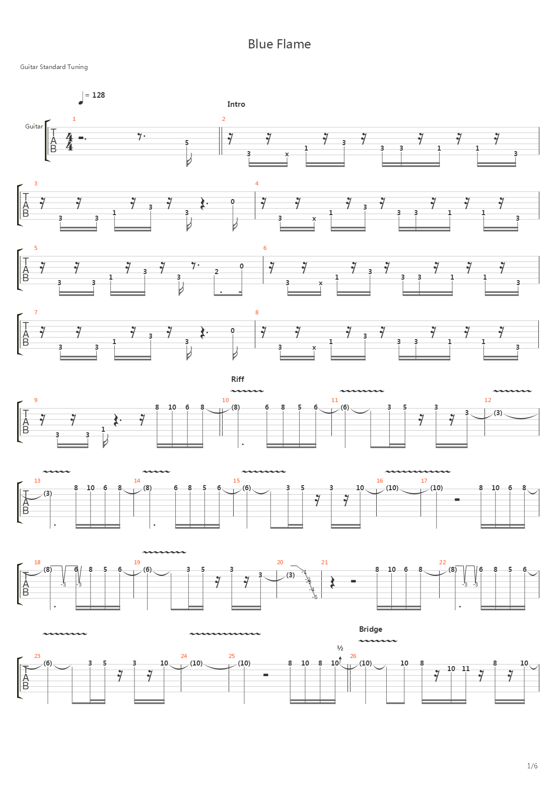 Blue Flame吉他谱