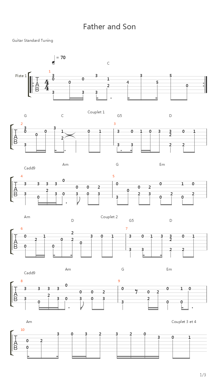 Father And Son吉他谱