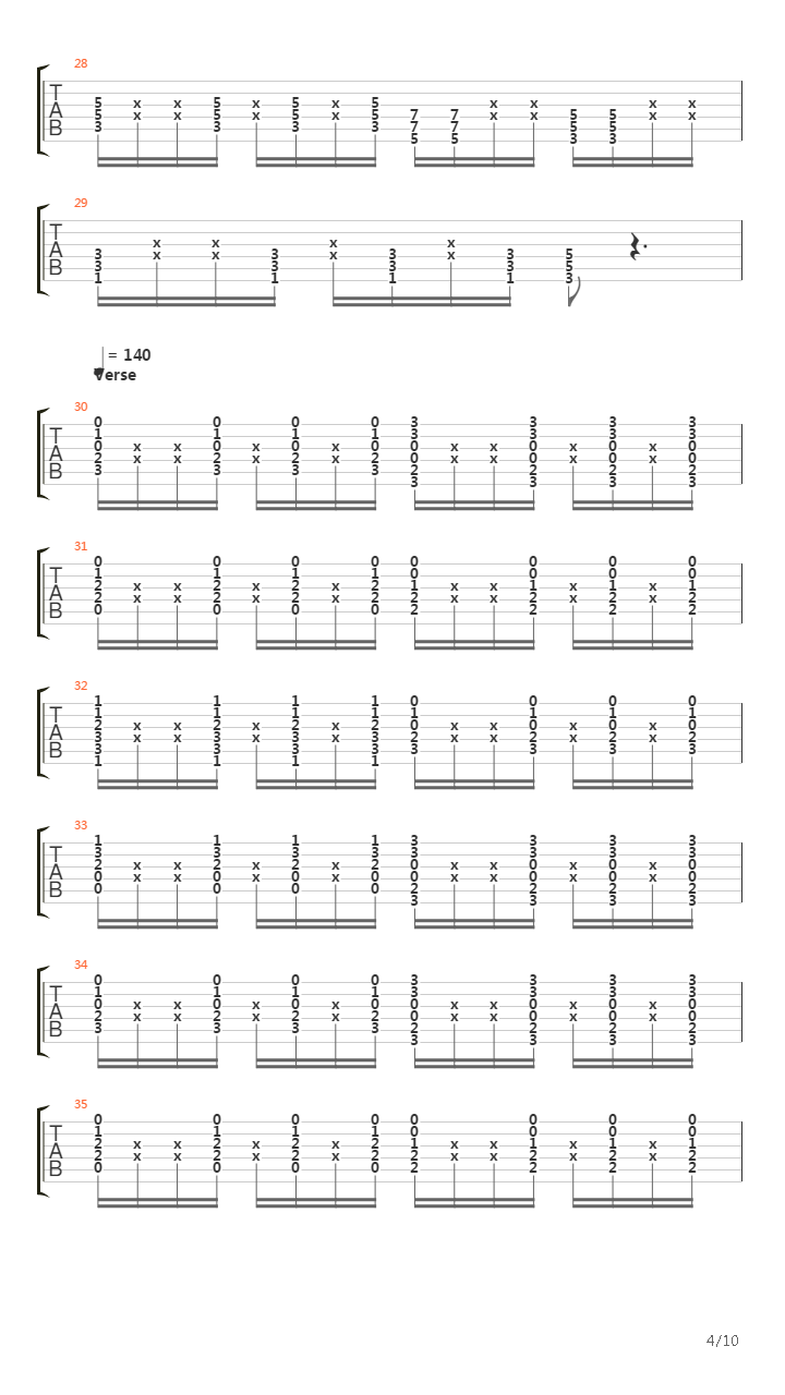 On And On And On吉他谱