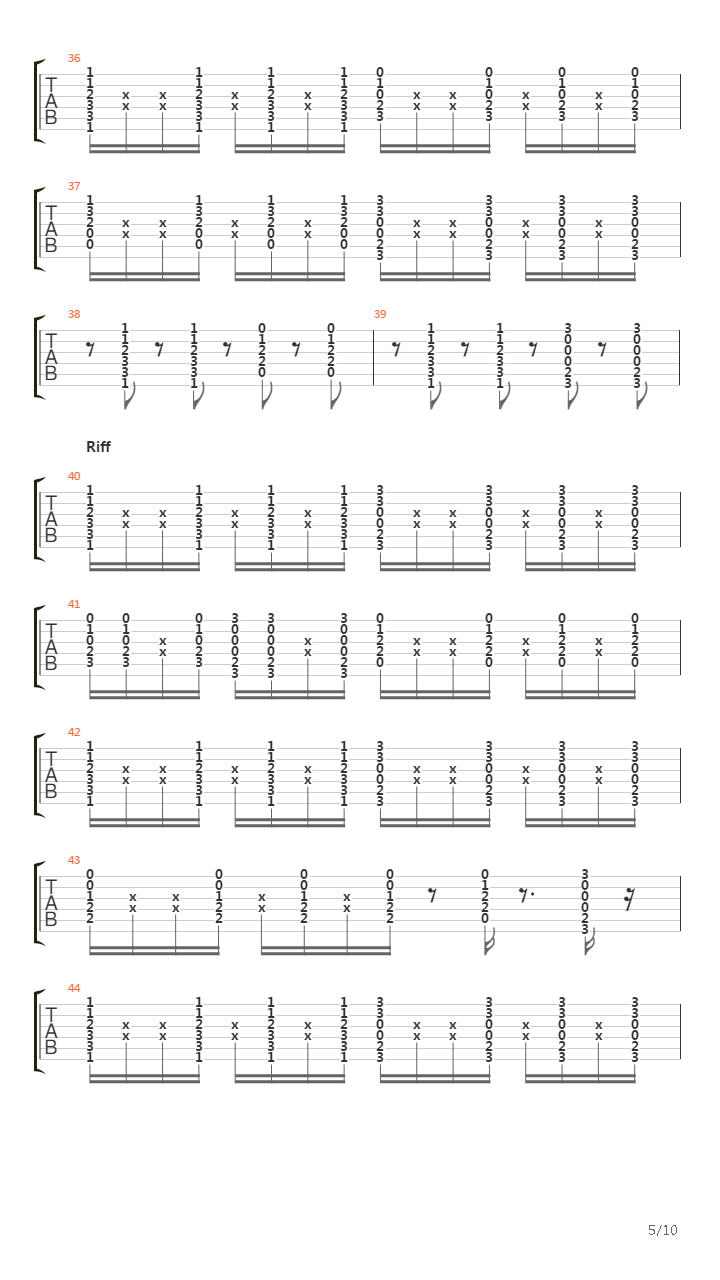 On And On And On吉他谱